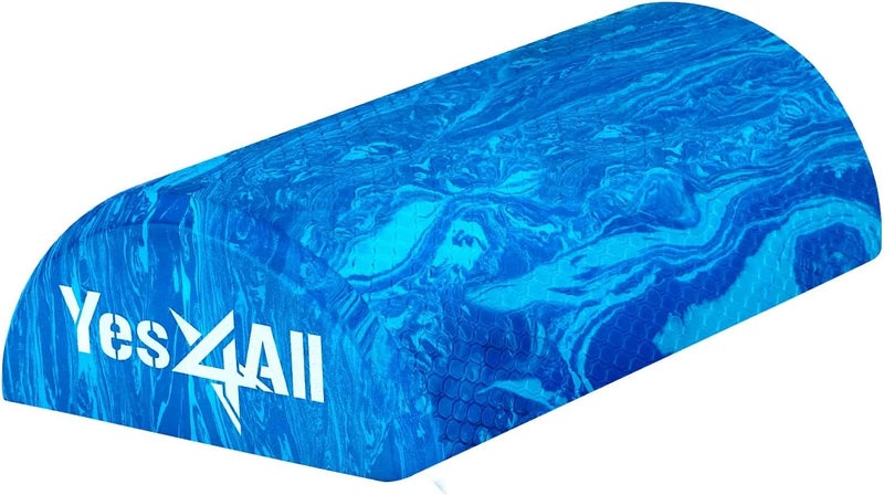 Yes4All Half Round Foam Roller, EVA Firm Half Foam Roller for Yoga, Half Yoga Back Roller for Muscle Massage for Pilates, Balance & Core Exercises - 12/36 inches - Blue, 12 inches - Image 1