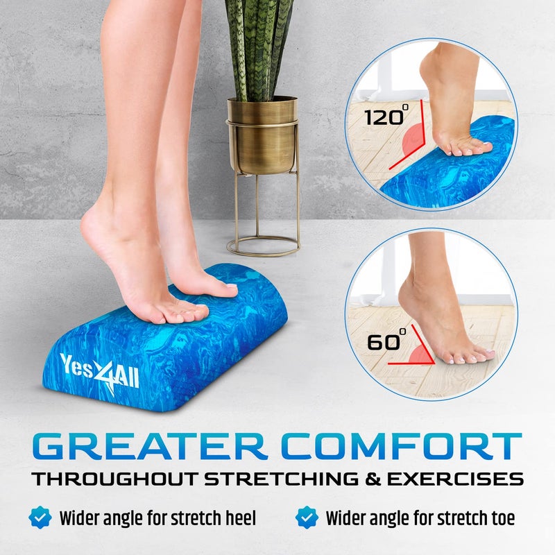 Yes4All Half Round Foam Roller, EVA Firm Half Foam Roller for Yoga, Half Yoga Back Roller for Muscle Massage for Pilates, Balance & Core Exercises - 12/36 inches - Blue, 12 inches - Image 5