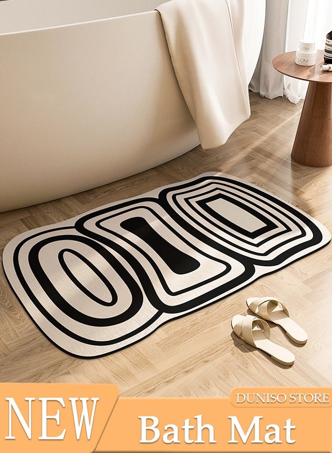 DUNISO Diatom Mud Bath Mat Bathroom Rug Mat Extra Soft and Absorbent Bath Rugs Non-Slip Quick Drying Floor Bath Tub Mat for Bathroom Floor Tub and Shower 40*60cm - Image 1