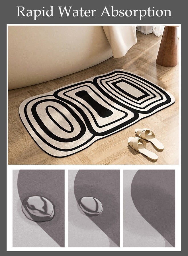 DUNISO Diatom Mud Bath Mat Bathroom Rug Mat Extra Soft and Absorbent Bath Rugs Non-Slip Quick Drying Floor Bath Tub Mat for Bathroom Floor Tub and Shower 40*60cm - Image 3