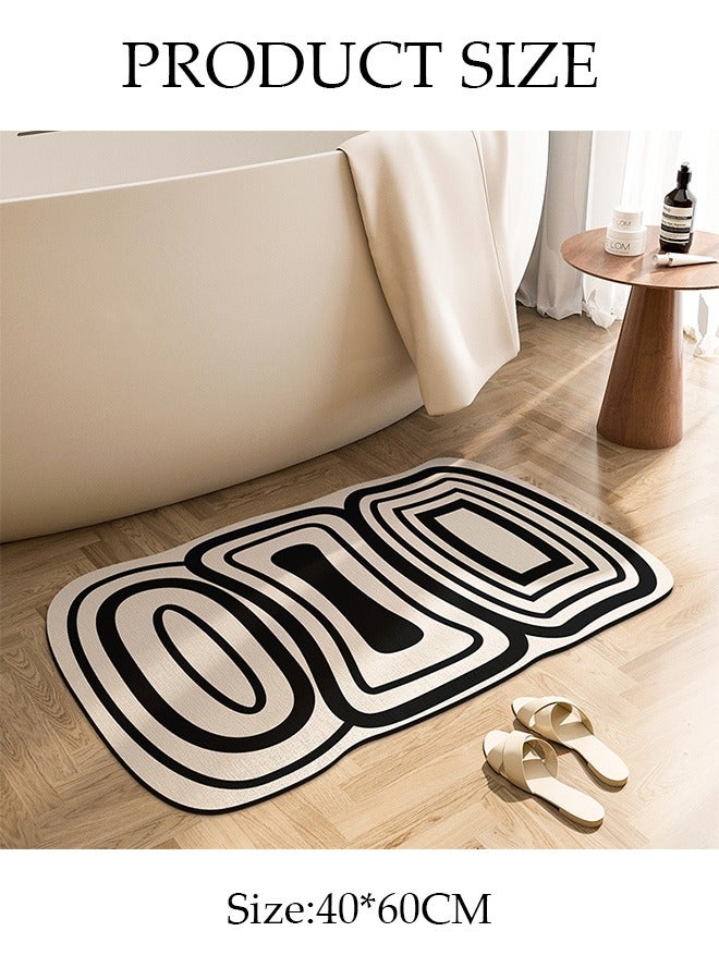 DUNISO Diatom Mud Bath Mat Bathroom Rug Mat Extra Soft and Absorbent Bath Rugs Non-Slip Quick Drying Floor Bath Tub Mat for Bathroom Floor Tub and Shower 40*60cm - Image 4