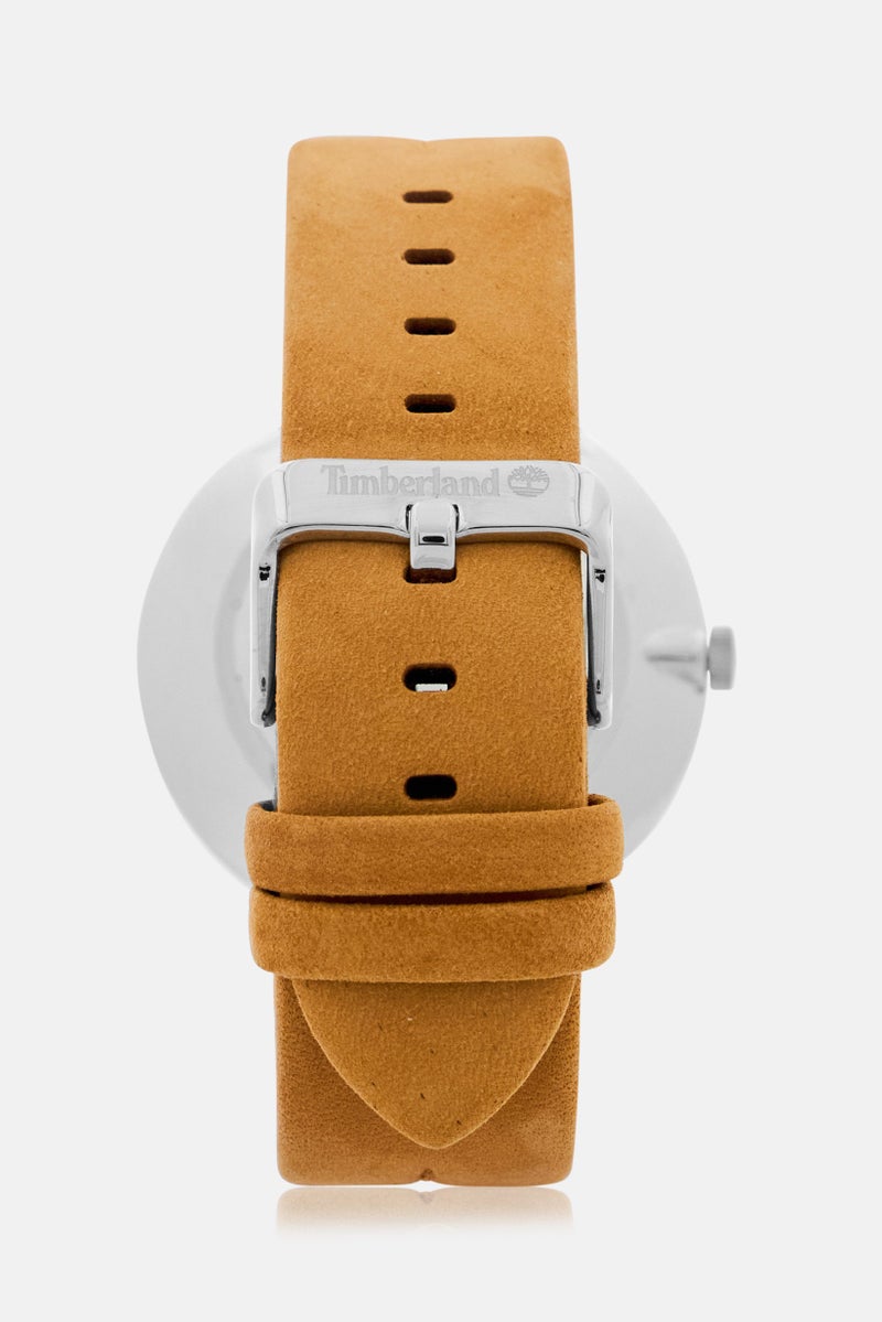 Timberland Men TDWGA0029201 Leather Analog Watch 42 mm, Brown  - Image 5