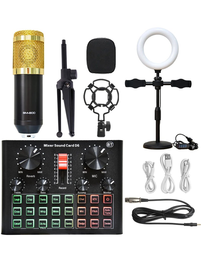ELTRAZONE D6 Sound Card Mobile Phone Computer Recording Anchor Live Singing Song Artifact  - Image 1