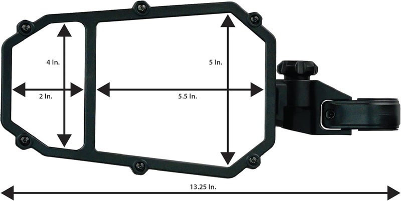 ATV TEK Elite Series UTV Side Mirror with Blindspot Technology & Dual Axis Breakaway - Image 3