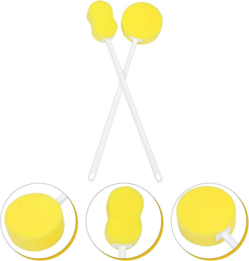 PATKAW 2pcs Long Handle Bath Back Brush and Exfoliating Soft Bristle Shower Scrubber Set for Body Cleansing and Massage at Home - Image 5