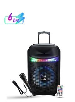 iCruze Carnival 30W Party Speaker with TWS 6 hours Playtime, 2200mAH with Microphone Bluetooth/AUX/USB/SD Card/FM Radio, Black  - Image 1