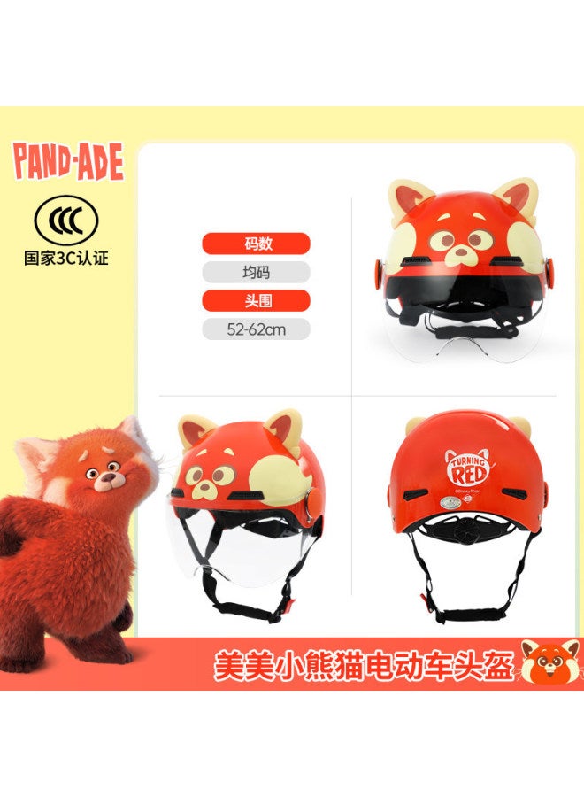 Mascot X Disney Meimei 3D Adult Half Helmet with High-Definition Mirror, 3C Certified Electric Scooter Helmet for Women