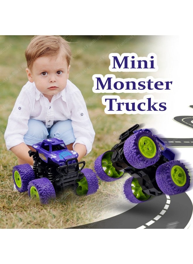 FunBlast Unbreakable Monster Truck Toy - Friction Power Push and Go Crawling Rock Crawler Toy for Kids|Boys (Purple) - Image 5