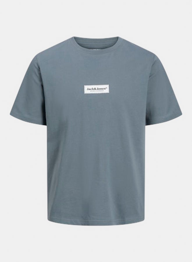 JACK & JONES JACK & JONES Mens Split Fakestitch Branding Tee  - Image 1