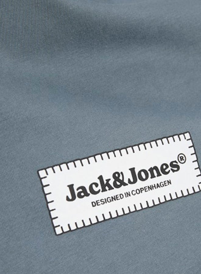 JACK & JONES JACK & JONES Mens Split Fakestitch Branding Tee  - Image 2
