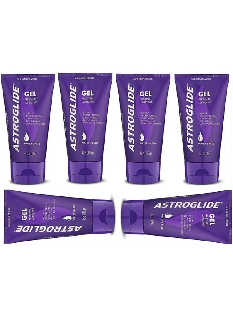ASTROGLIDE Personal Lubricant Gel, 4-Ounce Tubes (Pack of 6)