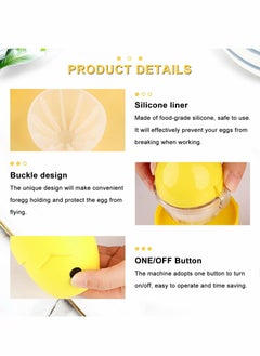 Y&D Electric Egg Whisk, White and Yolk Mixer Kitchen Cooking Baking Tool Accessories with European Charging Cable (Yellow)  - Image 2
