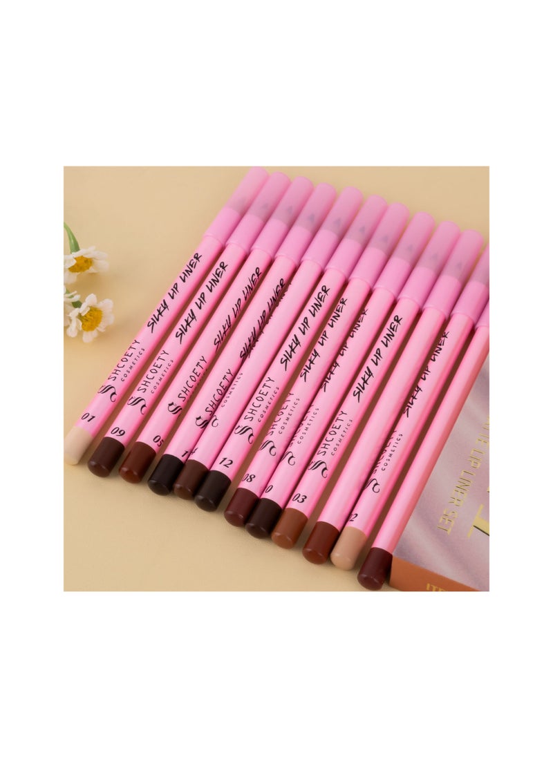 Me Now 12 Pieces Super Silky Mattel Lip Liner Long Lasting  - Image 4