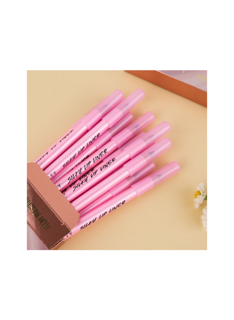 Me Now 12 Pieces Super Silky Mattel Lip Liner Long Lasting  - Image 5