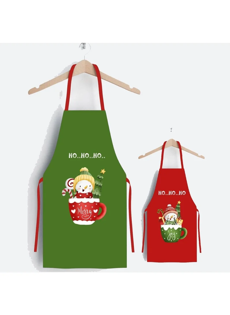 Ays Home New Year's Cup Mother and Child Kitchen Apron