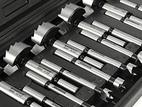 YONICO 41160S Forstner Drill Bit Set 16 Piece with Case 3/8-Inch Shank Hardwood and Softwood Hole Drilling for Handheld Drill and Drill Press - Image 3