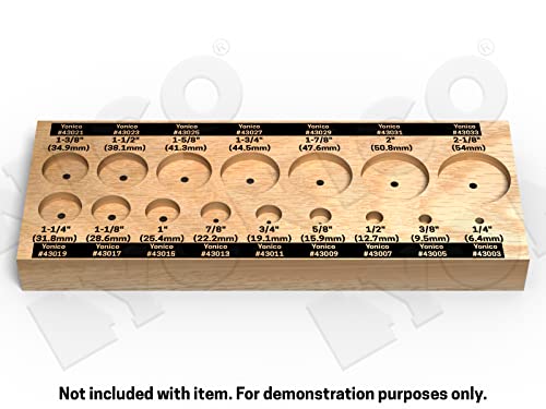 YONICO 41160S Forstner Drill Bit Set 16 Piece with Case 3/8-Inch Shank Hardwood and Softwood Hole Drilling for Handheld Drill and Drill Press - Image 2