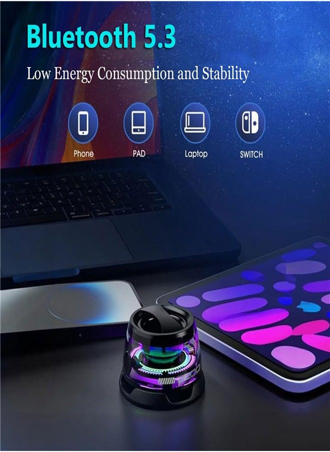 Magnetic Bluetooth Speaker,Multifunctional Portable G200 Speaker with Multi RGB Color Light Show-3D Surround Sound Effect,Phone Stand for iPhone, Android, TWS Pairing  Black