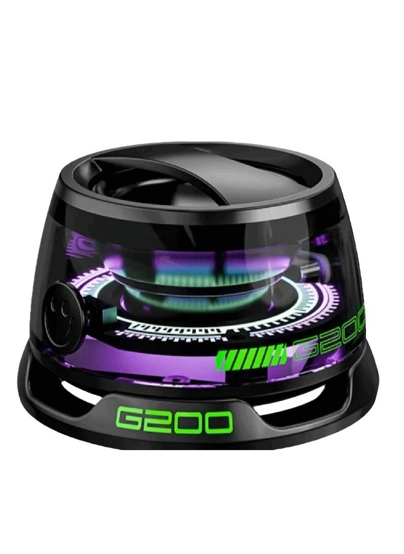 beteno Magnetic Bluetooth Speaker,Multifunctional Portable G200 Speaker with Multi RGB Color Light Show-3D Surround Sound Effect,Phone Stand for iPhone, Android, TWS Pairing  Black  - Image 2