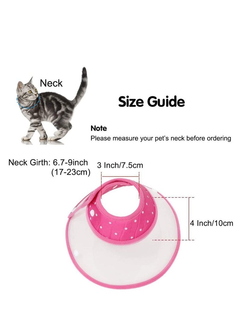 SYOSI - Soft Clear Pet Medical Surgery Recovery Comfy Plastic Elizabethan Neck Collar, Dog Cat Wound Protective Head Cone Lightweight Collar for Cats, Mini Dogs - Image 1