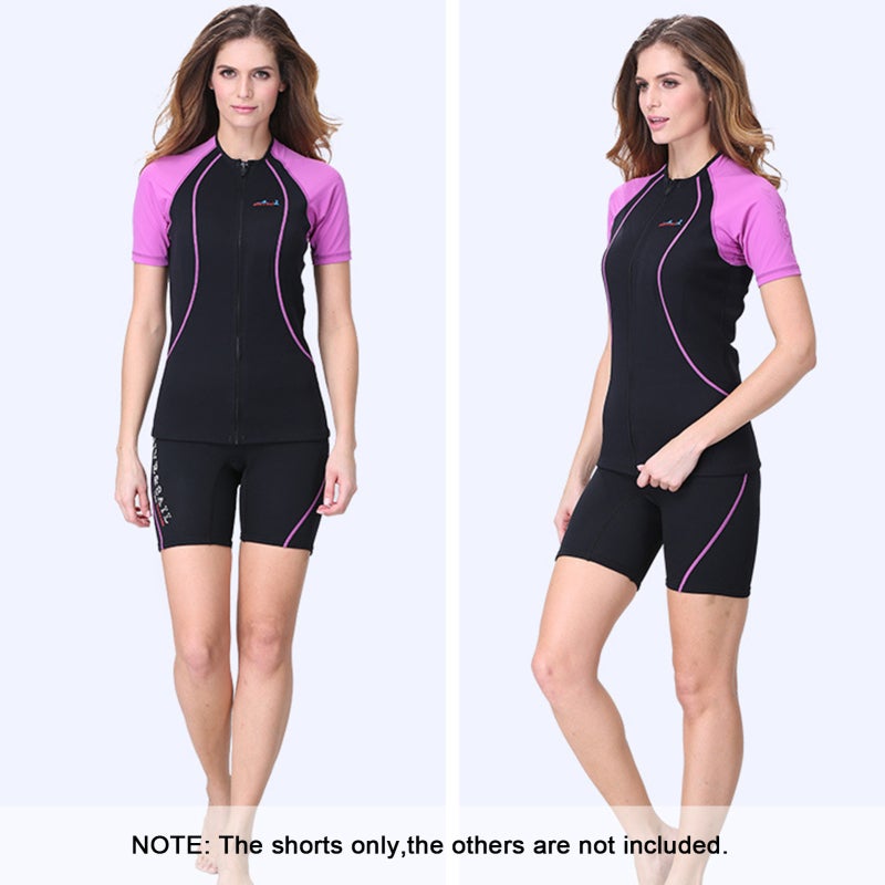 DIVE & SAIL Neoprene Shorts: 1.5mm Stretchy Neoprene Fabric, Elastic Waist With Adjustable Fastener Tape - Warmth & Spiky Object Protection Diving Shorts for Women Water Sports - Image 3