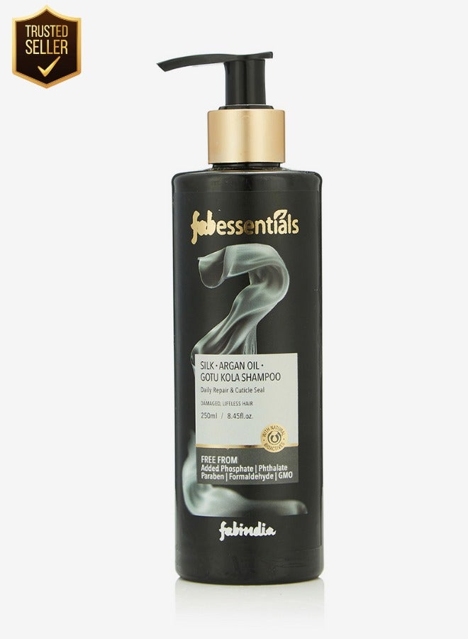 Fabessentials Silk Argan Oil Gotu Kola Shampoo | Oat Extract - Daily Repair & Cuticle Seal - 250ml  - Image 1