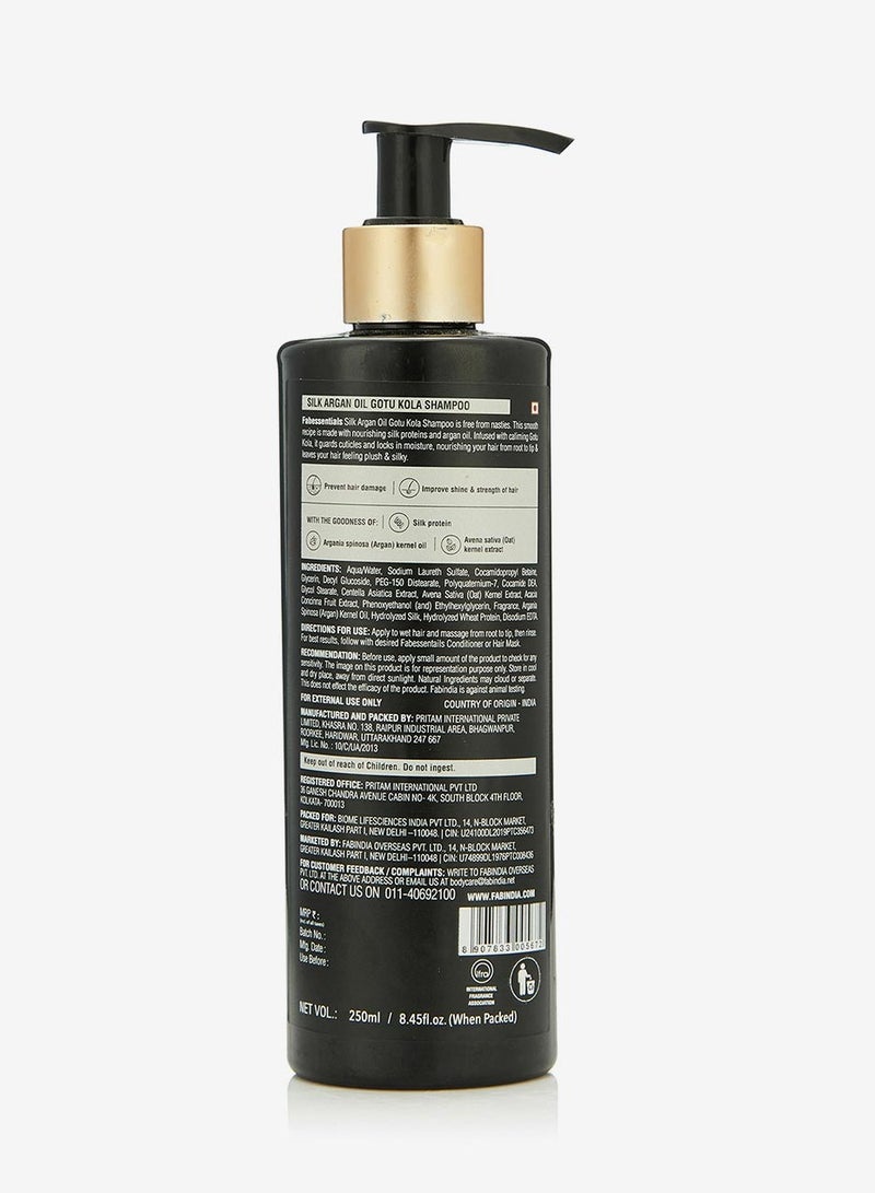 Fabessentials Silk Argan Oil Gotu Kola Shampoo | Oat Extract - Daily Repair & Cuticle Seal - 250ml  - Image 2