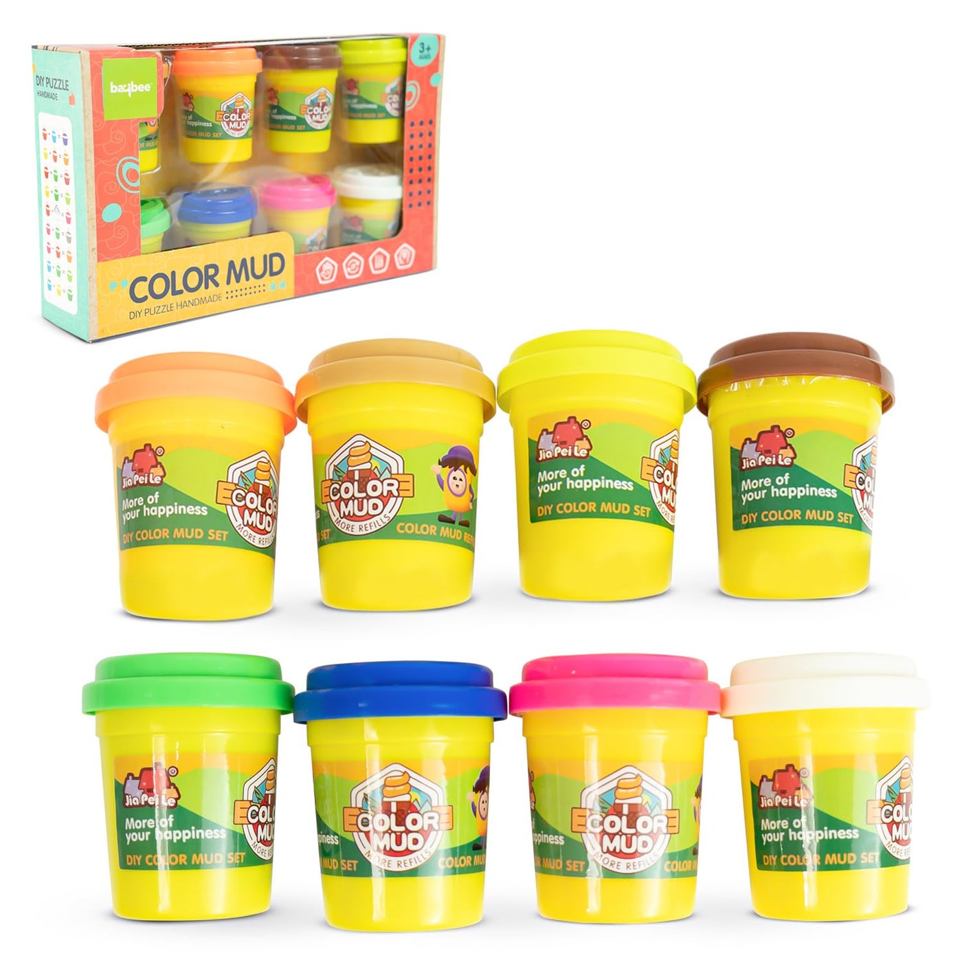 Baybee Kids Play Dough Set, Ice Cream Maker Set Playdough Clay Dough Playset Creative Tools DIY Plasticine Moulding Ice Cream Set with Machine for Girls and Boys Non-Toxic Modelling Clay for 3+ Years