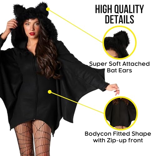 Morph - Bat Costume Adult Women, Bat Wings Costume Plus Size, Halloween Costumes For Women, Halloween Costumes 2025, Medium - Image 3