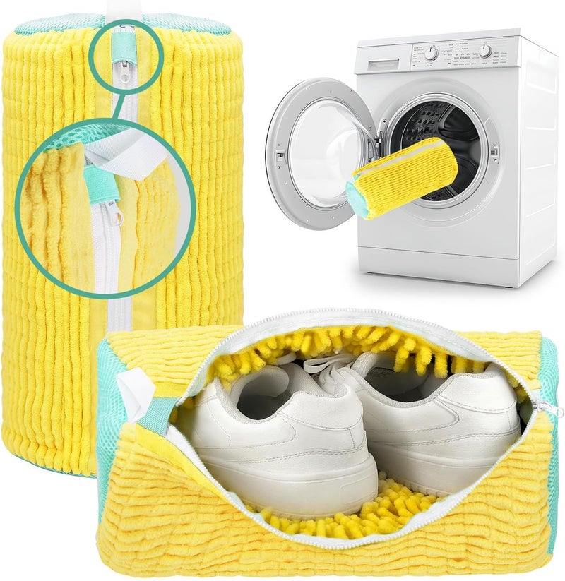 Zeno Shoe Wash Bag, 2 Pieces, Laundry Shoe Bag for Washer and Dryer, 2 Reusable Cleaning Bags for All Types of Sneakers, Reinforced Zipper, Deep Cleaning of - Image 1