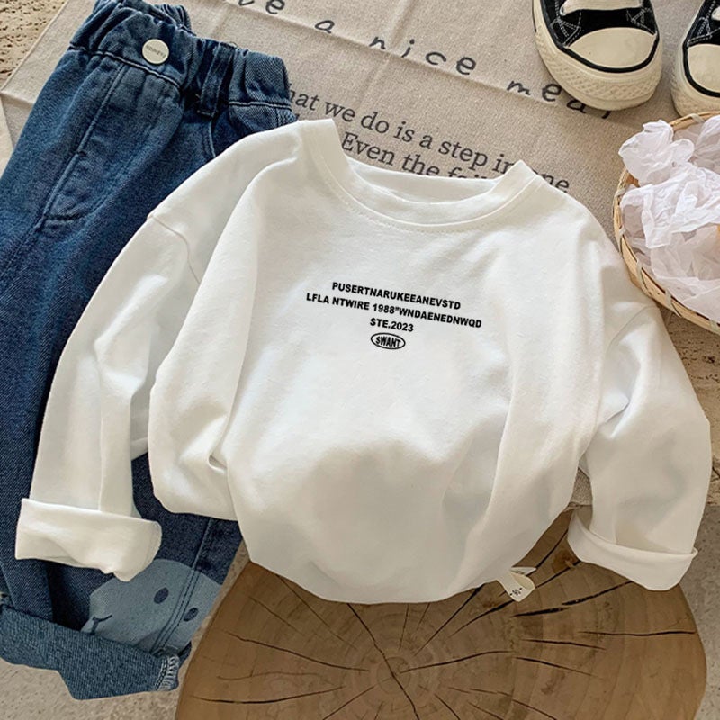New Autumn Boys Long-Sleeved T-Shirt Baby Top 2024 Printed Children'S Wear Children'S Loose Base Shirt Trendy - Image 1