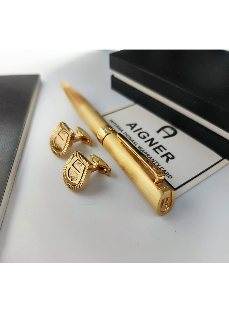 Aigner pen and cufflink