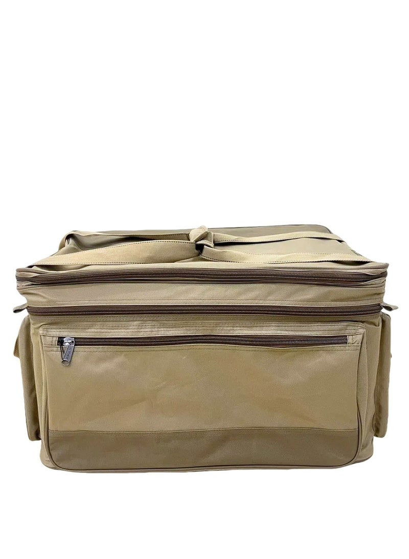 Albawadi Camping Bag Travel Luggage with Iron Frame Handle Bag Green Large Size N-1017 - Image 2