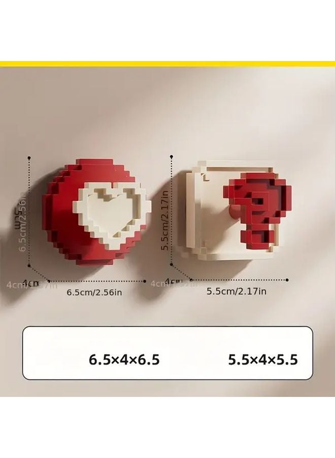 2pcs Heavy Duty Suction Cup Hooks Removable Adhesive Love Pattern Question Mark - Image 3