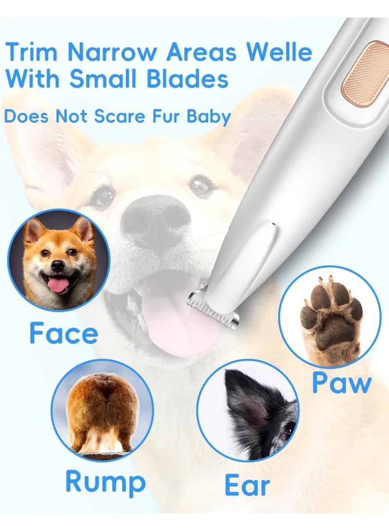 Dog Paw Trimmer with LED Light, 18 mm Widen Blade, 35 dB Low Noise, LED Display, Fully Waterproof, Rechargeable Clipper for Dogs Cats Trimming Paws, Eyes, Ears, Face, and Rump - Image 2