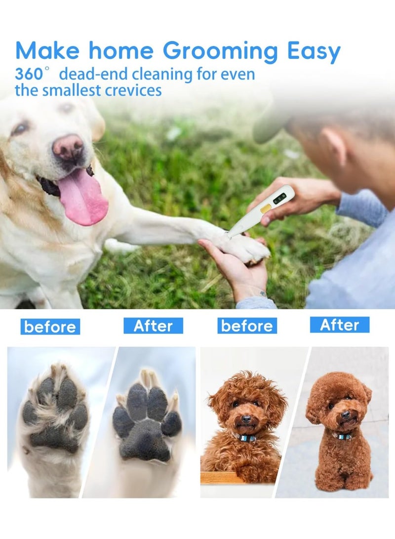 Dog Paw Trimmer with LED Light, 18 mm Widen Blade, 35 dB Low Noise, LED Display, Fully Waterproof, Rechargeable Clipper for Dogs Cats Trimming Paws, Eyes, Ears, Face, and Rump - Image 3