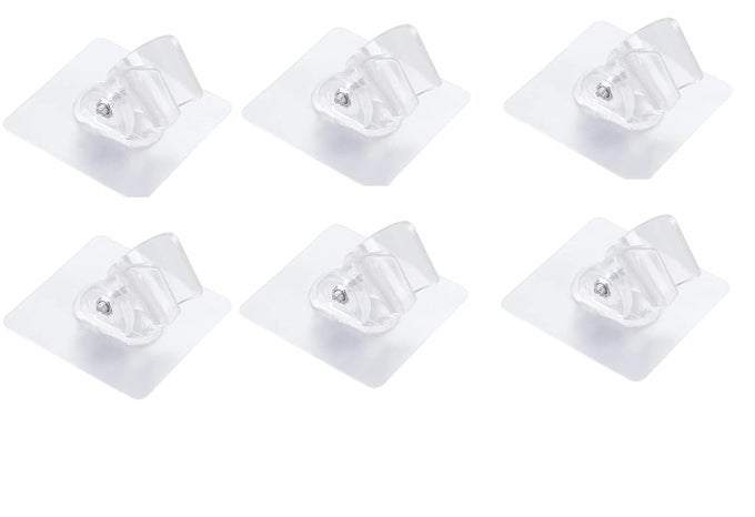 ADJUSTABLE PLASTIC SHOWER HEAD HOLDER BATHROOM WALL MOUNTED BRACKET SELFADHESIVE HANDHELD DRILLFREE SELF ADHESIVE SHOWER HEAD HOLDER BATHROOM WALL MOUNT TRANSPARENT 4