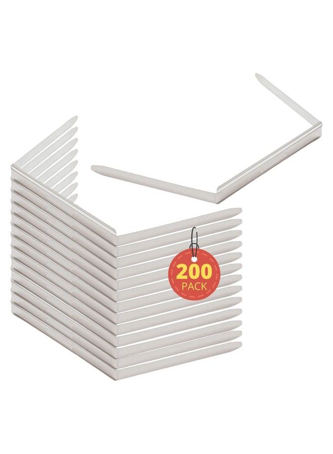 1InTheOffice Metal Fastener Prong Fasteners 2 Inch Metal File Fasteners 2.75" Center To Center 100 Pieces 2 Pack - Image 2