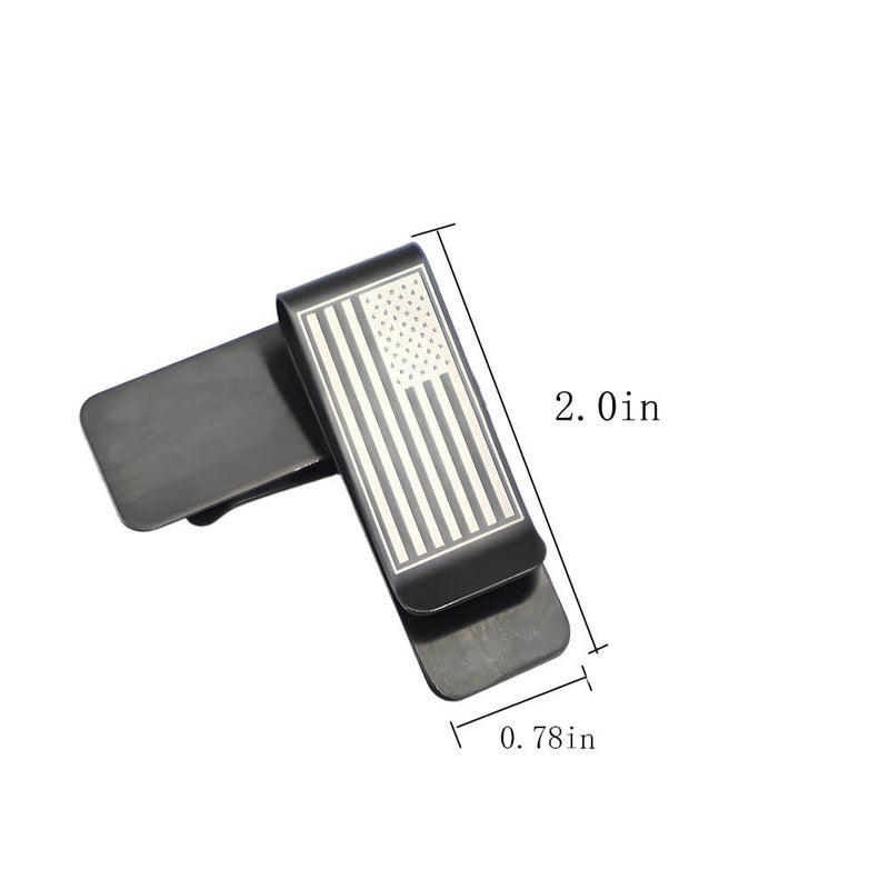 JUNXINSHUN Small Men's Slim Money Clip, Stainless Steel Credit Business Card Holder, Pocket Cash Wallet (black) - Image 3