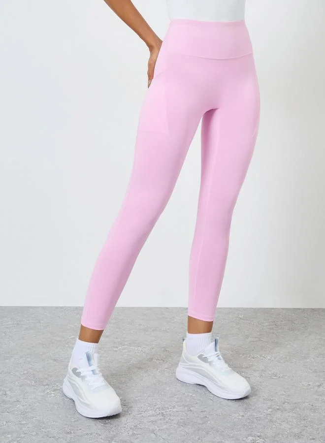 Styli Active Broad Waist Pocket Detail Leggings