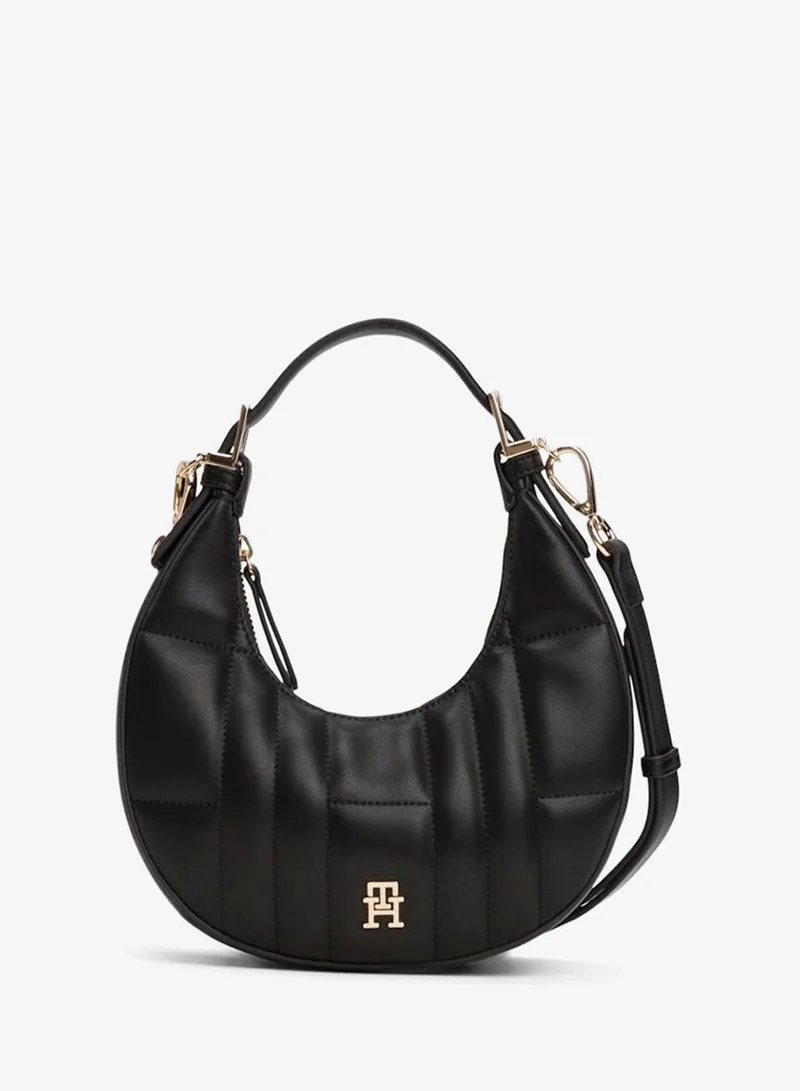 Logo Detailed Zip Through Hobo