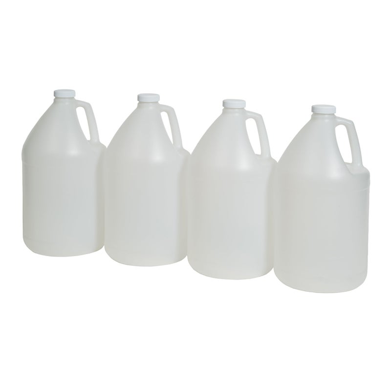 FastRack 4-Pack 1 Gallon Water Bottle Plastic Jug Container with Lid | White Food Grade Gallon Water Jug, BPA-Free, Leak-Proof Pitcher With Lid Fermentation, Brewing, Storage & More - Image 1