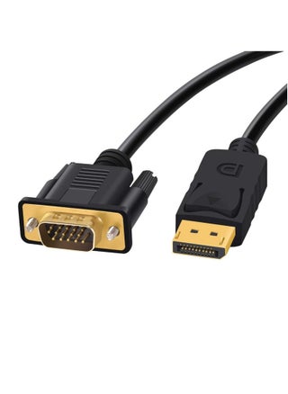 DP to VGA Cable Displayport To VGA Cable Gold Plated Standard DP Male To VGA Male Cable Black 1 Meter - pzsku/Z4BEFAE475445E5AFC0A6Z/45/1745405246/af9b2271-0892-4e39-aeeb-6a7226deb700