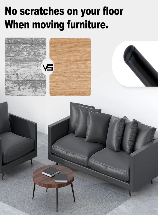 FIVEPEARS 4pcs 4 Inch Matte Black Furniture Legs - Image 4