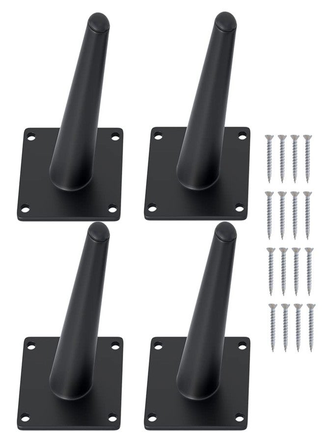 FIVEPEARS 4pcs 4 Inch Matte Black Furniture Legs - Image 1