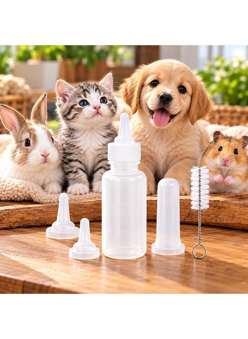 vsell24 50ml Pet Baby Feeding Bottle Set with Cleaning Brush for Puppies, Kittens & Small Animals - Image 5