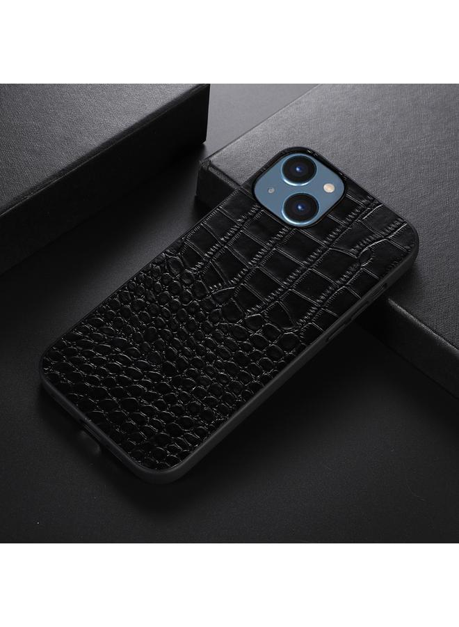 اس-توب جراب لهاتف iPhone 14 مصنوع من جلد التمساح بطبقة علوية من جلد البقر - Image 2