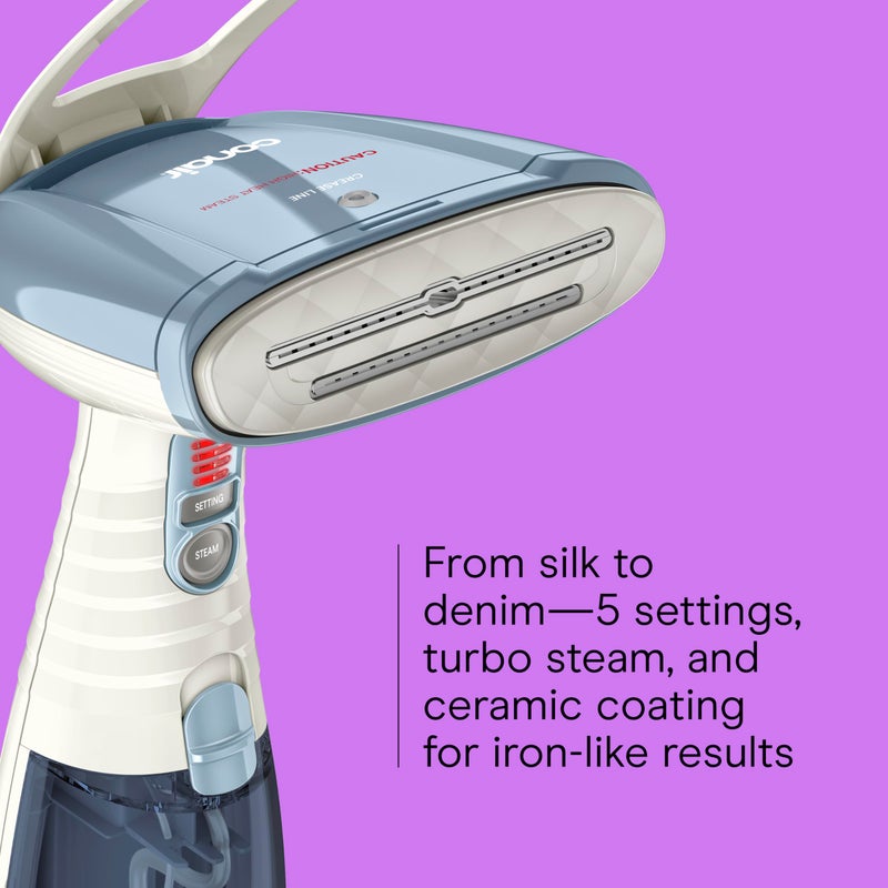 Conair Handheld Garment Steamer for Clothes, Turbo ExtremeSteam 1875W Fabric Clothes Steamers, Hand Steamer for Clothes, Portable Handheld Garment Steamers for Clothes, Handheld Steamer, Blue - Image 4