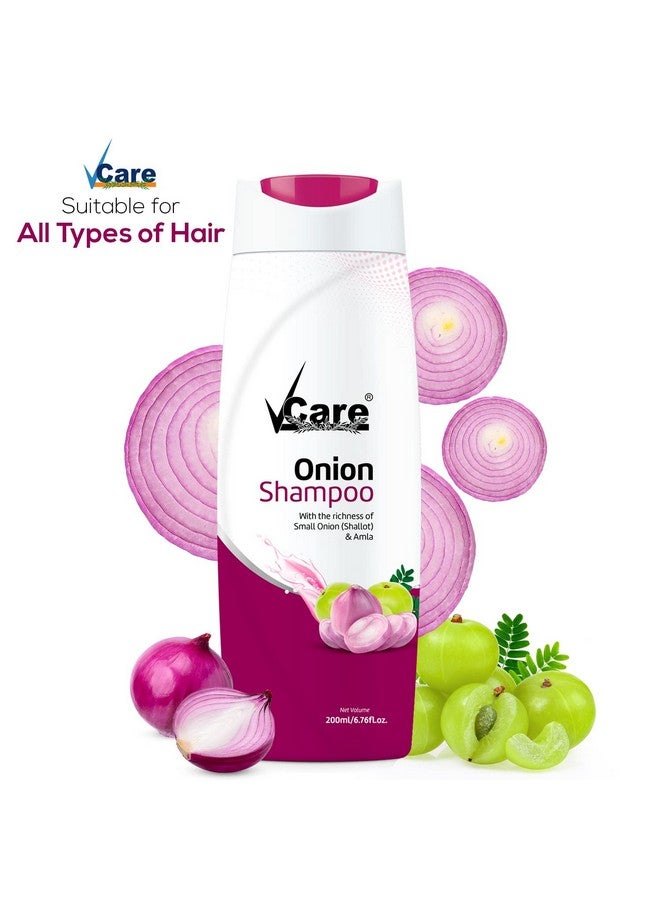 في كير شامبو بصل صغير لنمو الشعر 200 مل والتحكم في تساقط الشعر مع بصل الكراث والأملا مناسب لكل من الرجال والنساء (عبوة من 3 قطع) - Image 3