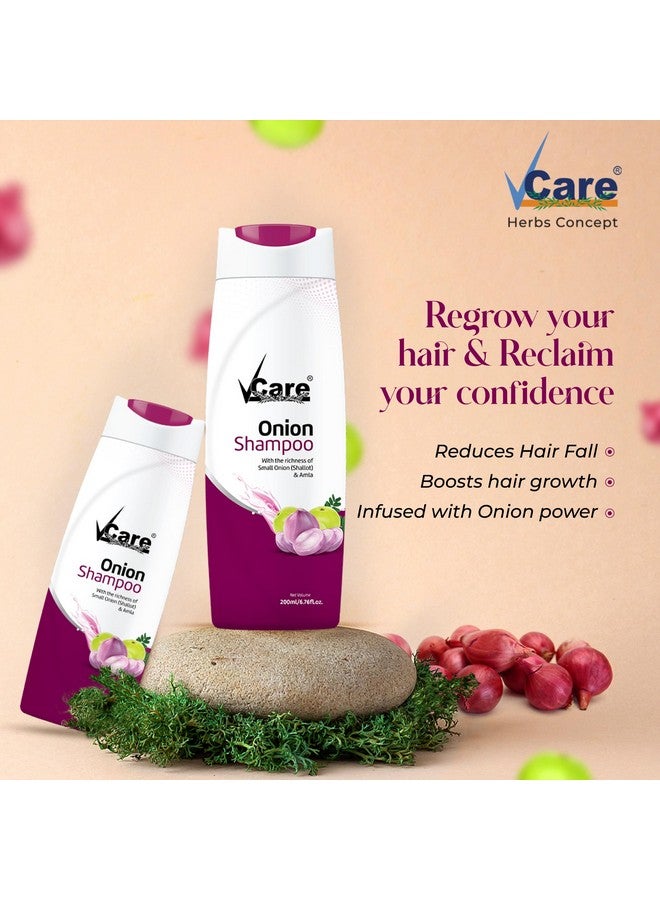 في كير شامبو بصل صغير لنمو الشعر 200 مل والتحكم في تساقط الشعر مع بصل الكراث والأملا مناسب لكل من الرجال والنساء (عبوة من 3 قطع) - Image 2